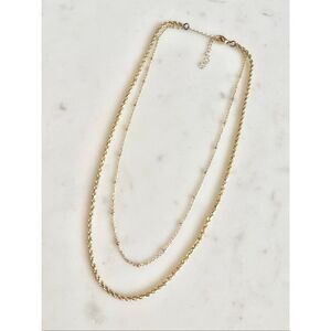 Nordstrom Double gold chain-link necklace